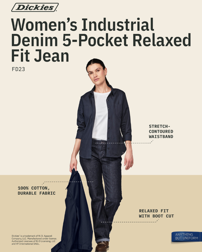 Women's Industrial Denim 5-Pocket Relaxed Fit Jean Sell Sheet